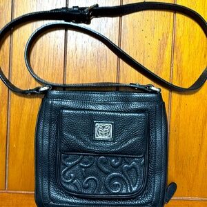 Brighton black leather crossbody/shoulder bag